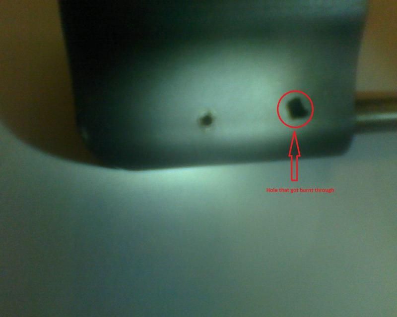 Aluminum gas block burn through (now with pics)