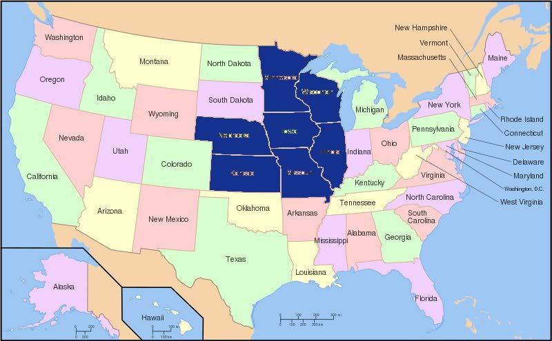 Us Map With State Names