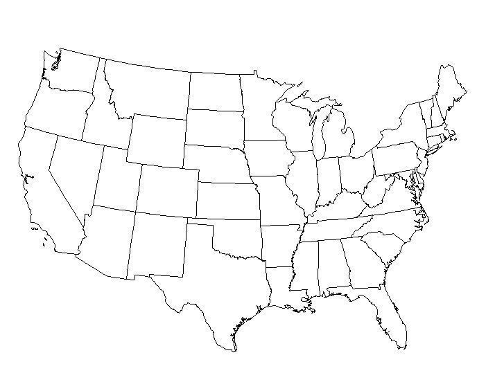 United States Map Drawing
