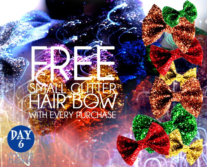 free glitter hair bow