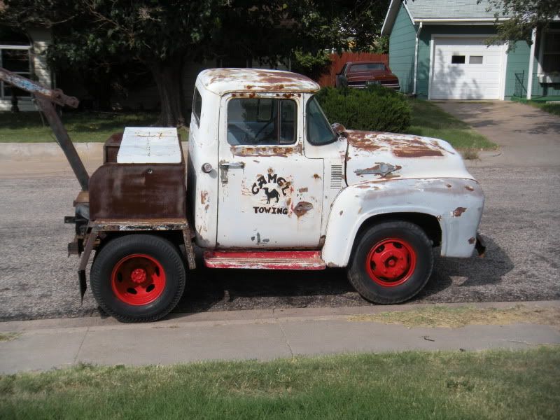 I'm new and here is my'56 ford tow truck named mater for rat rod tow truck