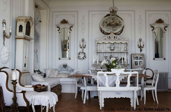 Гостиная шебби-шик