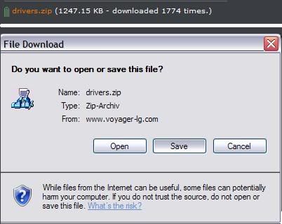 Now unzip the "drivers.zip" file you downloaded in the previous step ...