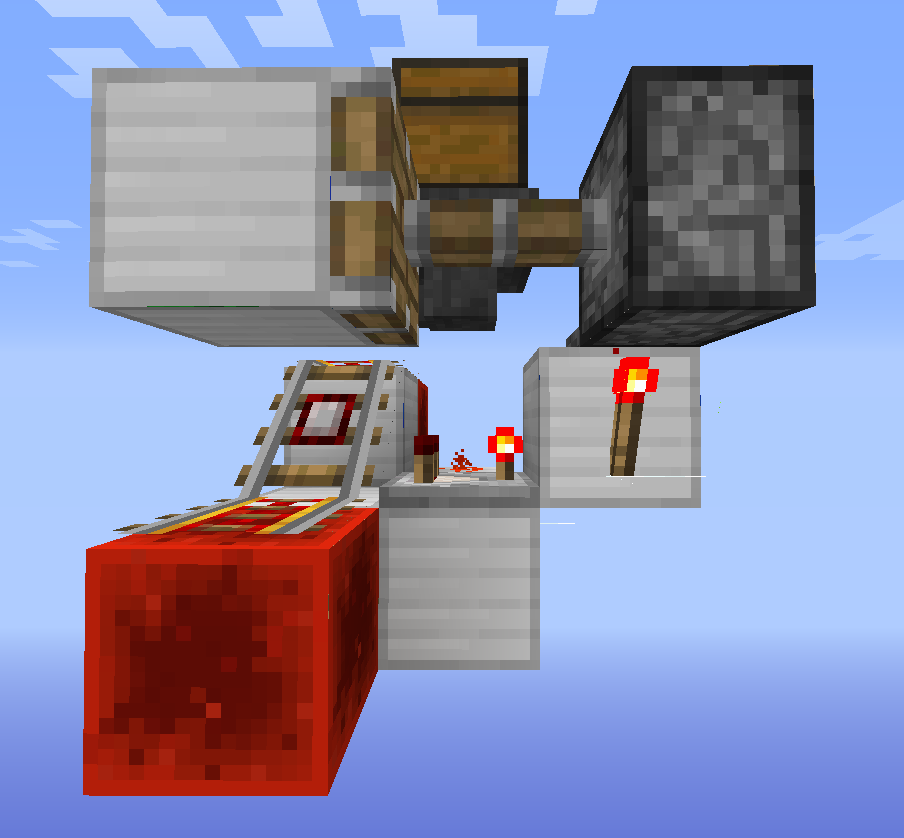 Simple and compact loading & unloading stations for chest minecarts