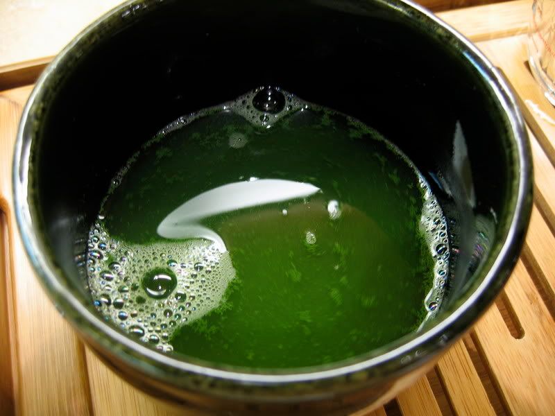 Unmixed Matcha in Bowl