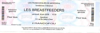 Les Breastfeeders - ticket