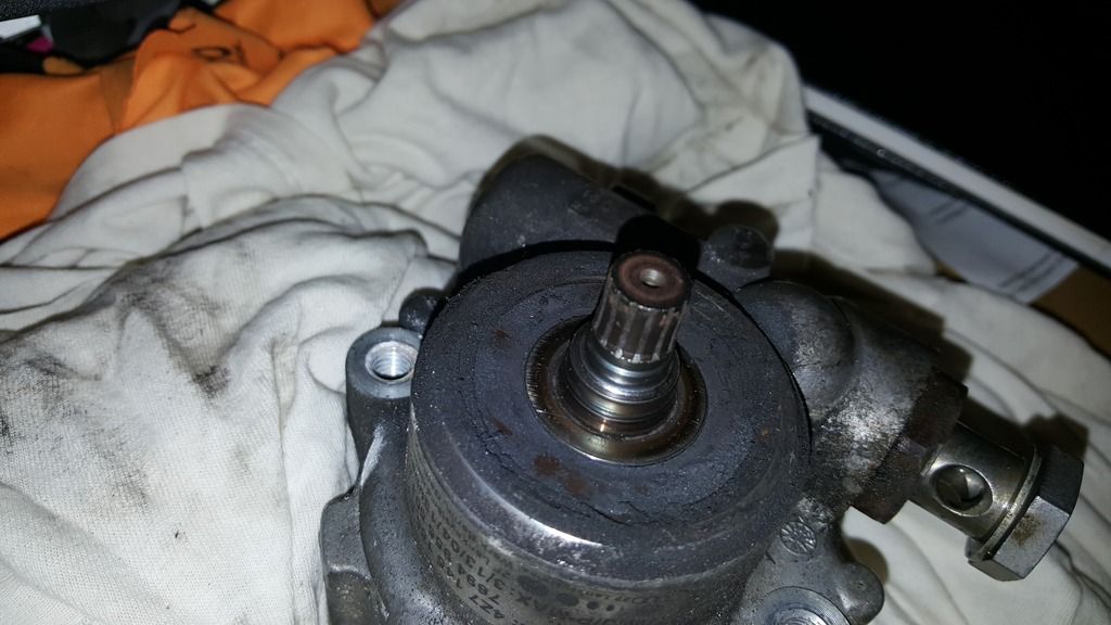 What could cause the power steering pump coupler sleeve to strip?
