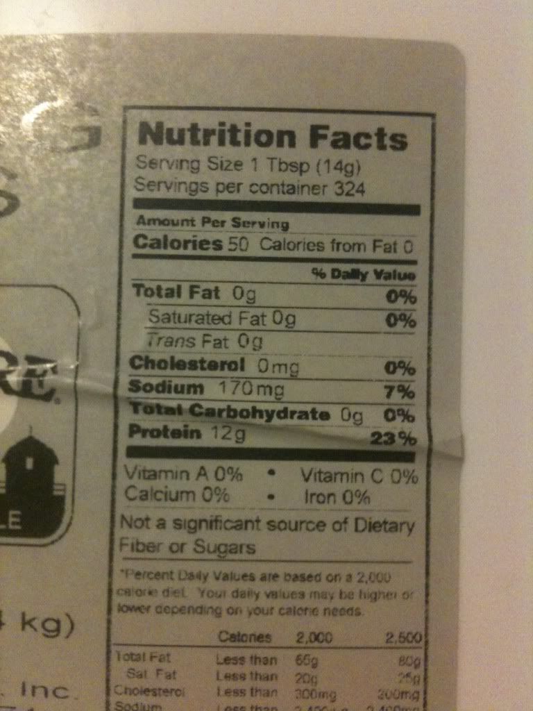 powdered eggs  nutrition facts