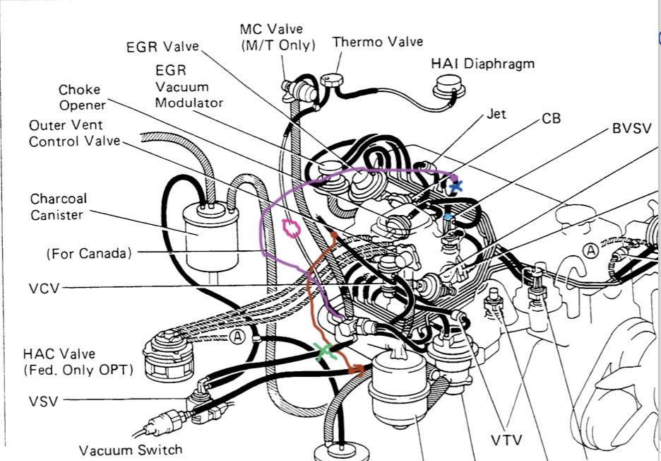 1984 toyota pickup carburetor diagram #2