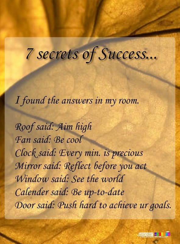 7 secrets of success