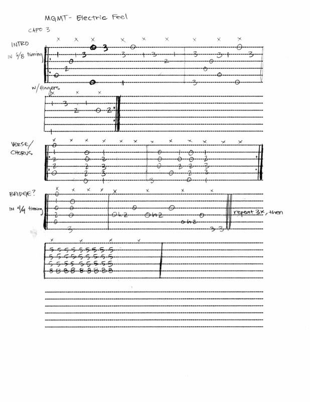 MGMT Electric Feel Tab Photo by muiscoo Photobucket