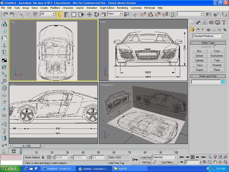 3ds max car blueprints