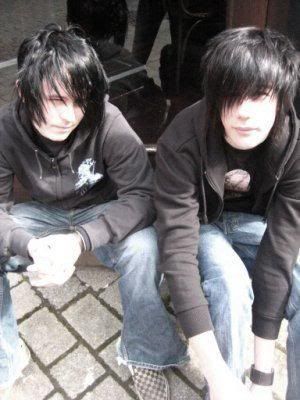 hot emo guys with blue eyes and black. Black emo haircuts pictures