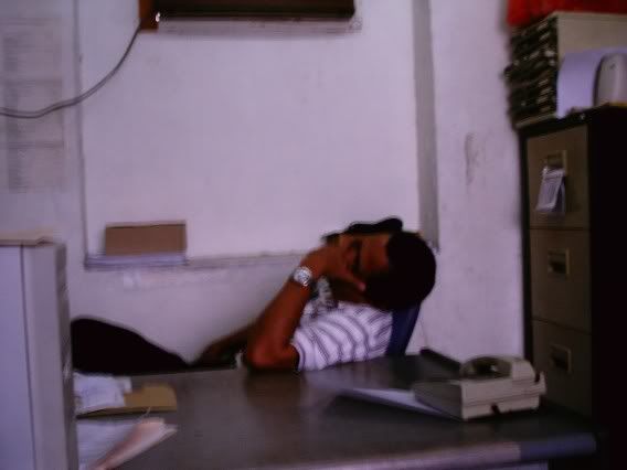 sleeping on the job
