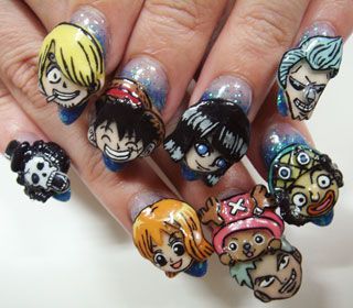 Sweet Character Nail Art - One Piece, Care Bears, Hello Kitty and More!