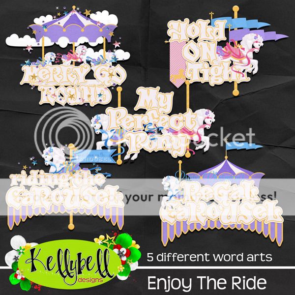  Kellybell Designs Enjoy the Ride Word Art