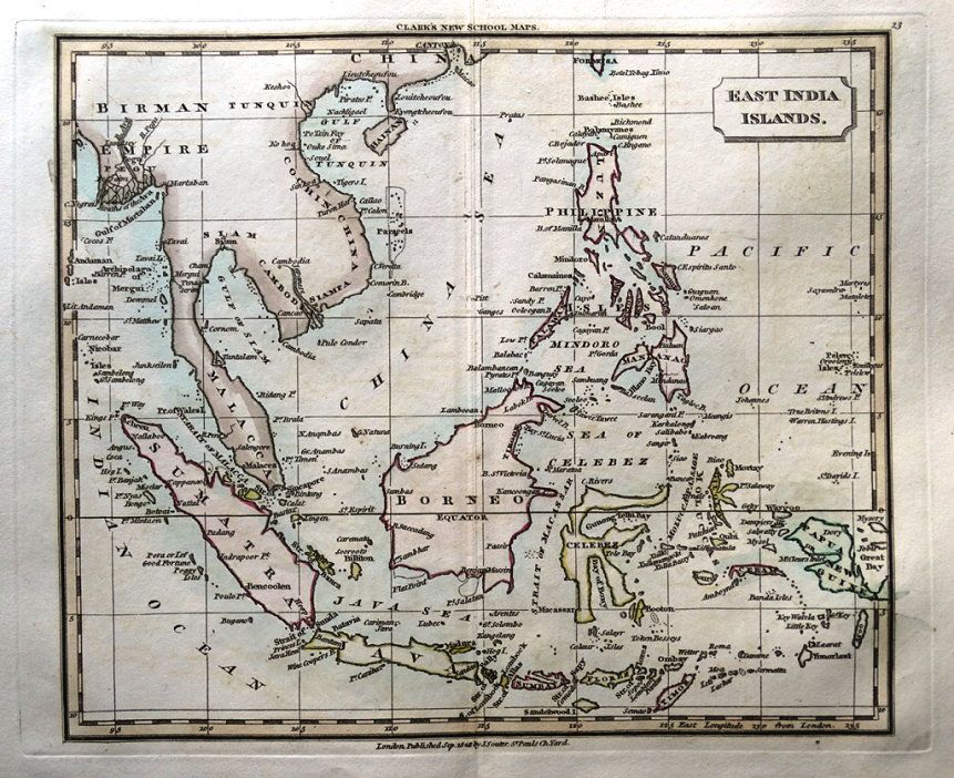 EAST INDIES ISLANDS BIRMAN EMPIRE SUMATRA PHILIPPINES Original Antique ...