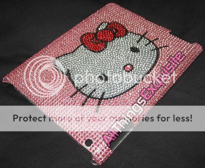 IPAD 2 CASE COVER   Pink Hello Kitty Crystal Bling  