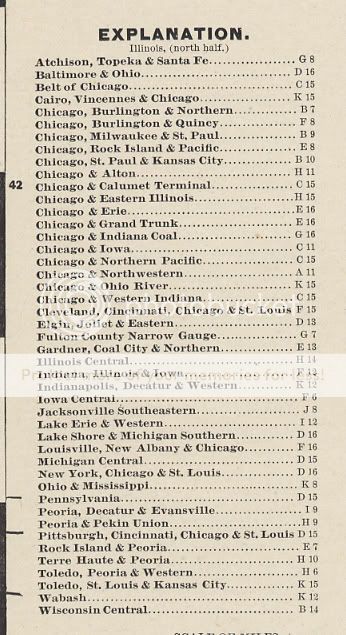 1891 Walkers Railroad map of Northern Illinois. Genuine.  