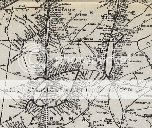 Map of the Louisville & Nashville Railroad. Genuine.  